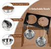 Raised Dog Food and Water Stand