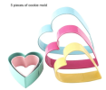 Heart Shaped Dog Treat Cookie Cutter Set