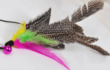 Feathered Bird Cat Teaser Tether and Rod