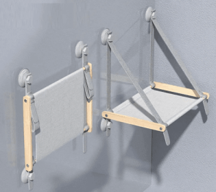 Suspended Balcony Lounging Hammock for Cat