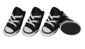 Black Skater Canvas Sneaker Shoes for Dogs