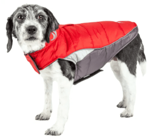 Helios Hurricane-Waded Plush Reflective Dog Coat with Blackshark technology (Color2: Red, size: X Small)