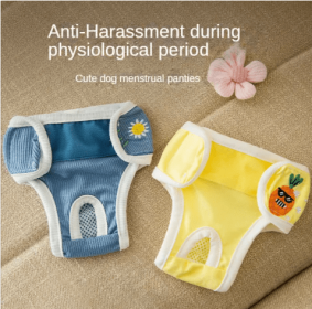 Washable Anti-Harassment Female Dog Diapers (Color2: Yellow, size: X Small)
