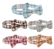 Collar with Plaid Bowtie for Small, Medium, Large Dogs
