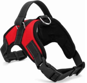 Anti-Jerk Chest Strap Harness for Dogs or Cats (Color2: Red, size: X Small)