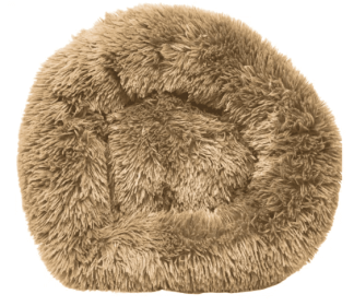Pet Life Nestler Plush and Soft Rounded Dog Bed (Color2: Khaki, size: Medium)