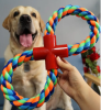 Double Loop Natural Cotton Rope Dog Chew Toy