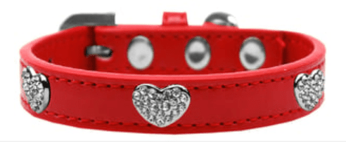 Crystal Hearts Collar - Red (size: Small)