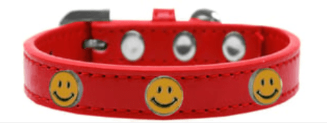 Fun Widget Collars - Happy Face - Red (size: Small)