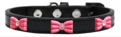 Glitter Bows Fun Widget Collar for Dogs and Cats (size: Small)