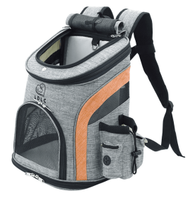Tough Shell Backpack for Cats or Small Dogs (Color2: Orange, size: Medium)